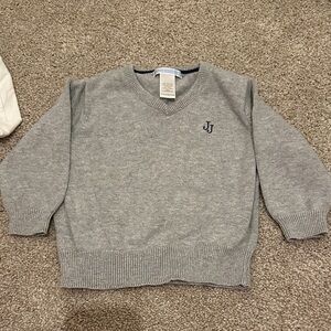 Janie and Jack Gray V-Neck Sweater